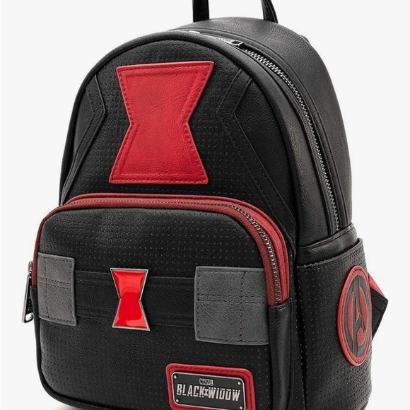 Marvel Handbags - Marvel Black Widow Mini Backpack in Black and Red